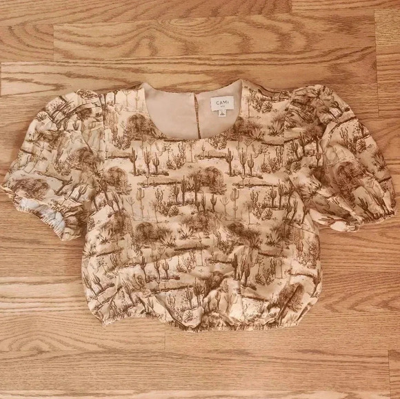 NWOT Cami NYC Flor Crop in Desert, Size Large - Picture 2 of 8